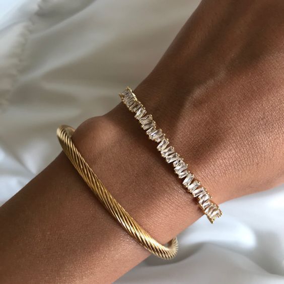 Adjustable Open Bracelet zirconia