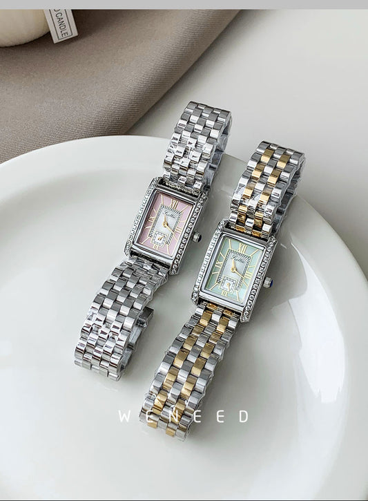 Luxury Stainless Steel Women Quartz Watches (cartier dupe)