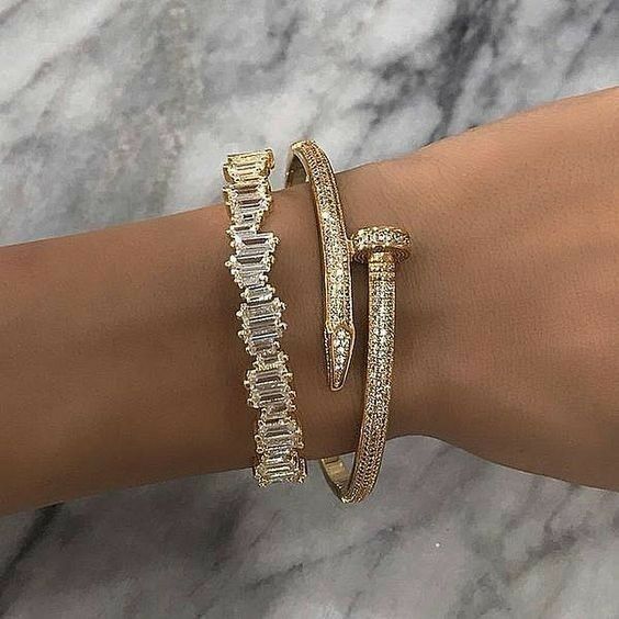 Adjustable Open Bracelet zirconia