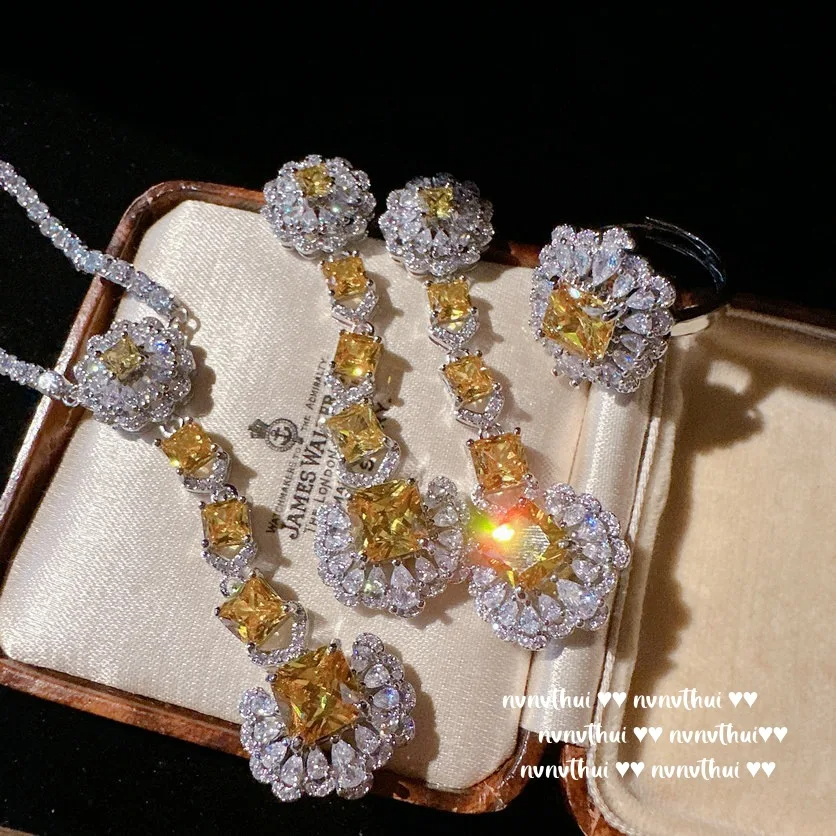 Yellow Zircon Jewelry set