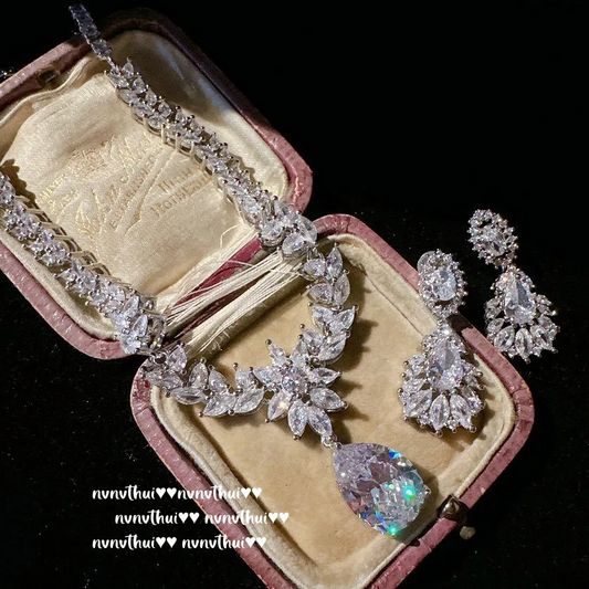 White Zircon Jewelry Sets