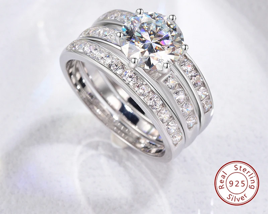 Moissanite Detachable Stacking Ring Sets