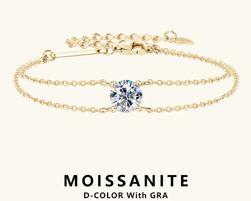 Moissanite Bracelet 925 Sterling