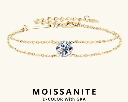 Moissanite Bracelet 925 Sterling