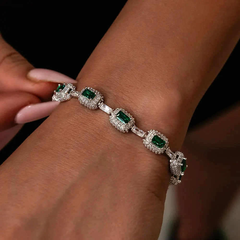 Iced Emerald Diamond Bracelet