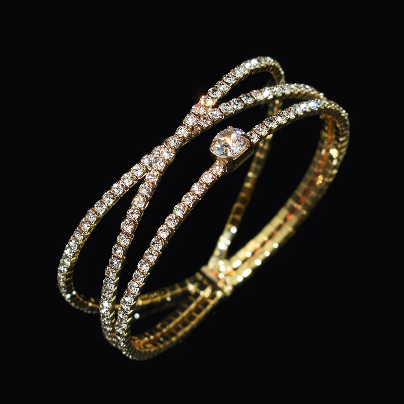 Cubic Zircon Cuff Bangle