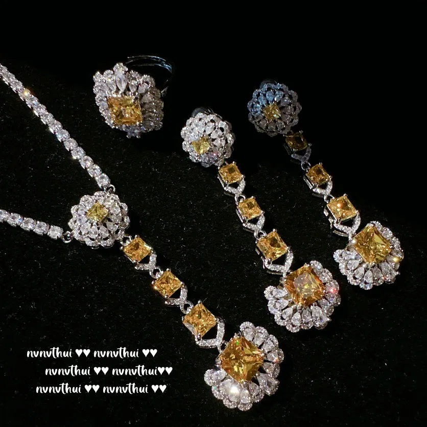 Yellow Zircon Jewelry set