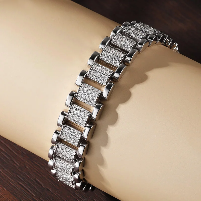 Cuban Watch Bracelet Full Diamond GRA