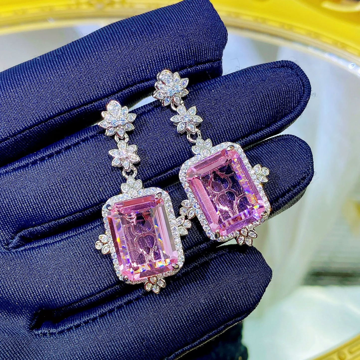 Jewelry Sets Pink Cubic Zircon