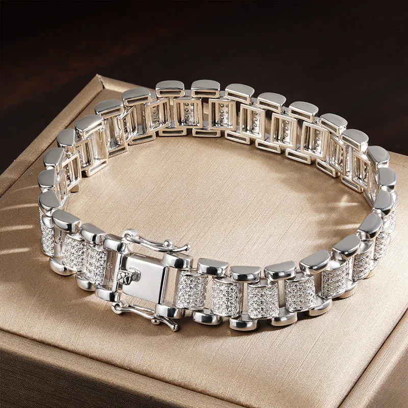 Cuban Watch Bracelet Full Diamond GRA