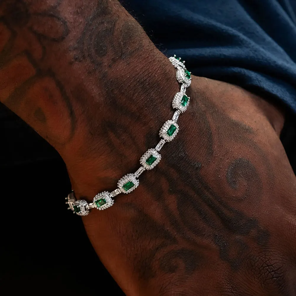 Iced Emerald Diamond Bracelet