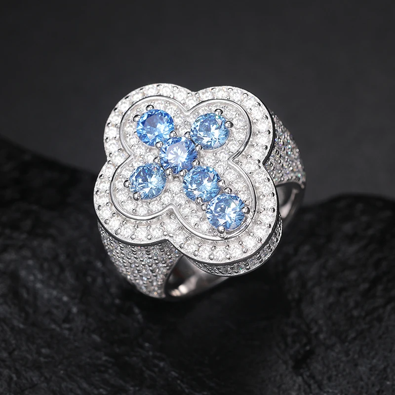 Cross Ring Moissanite Stone Rings