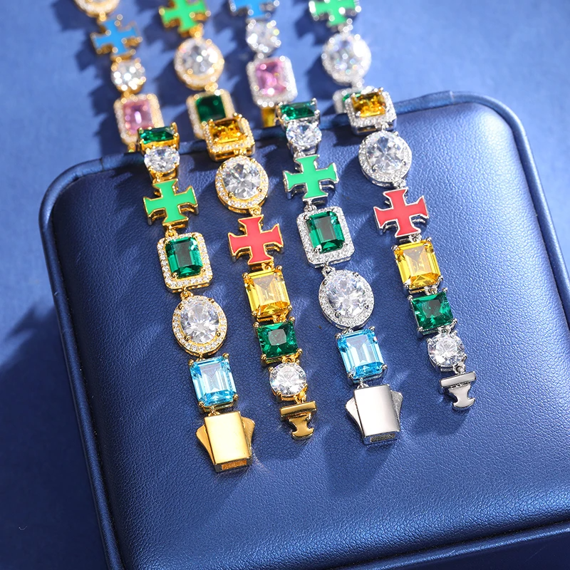 luminous cross cubic jewelry men