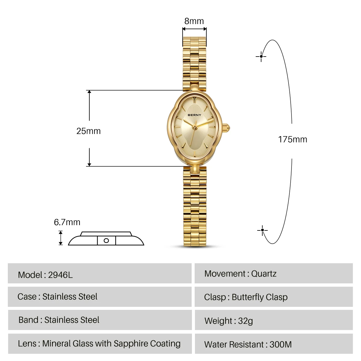 BERNY Gold watch