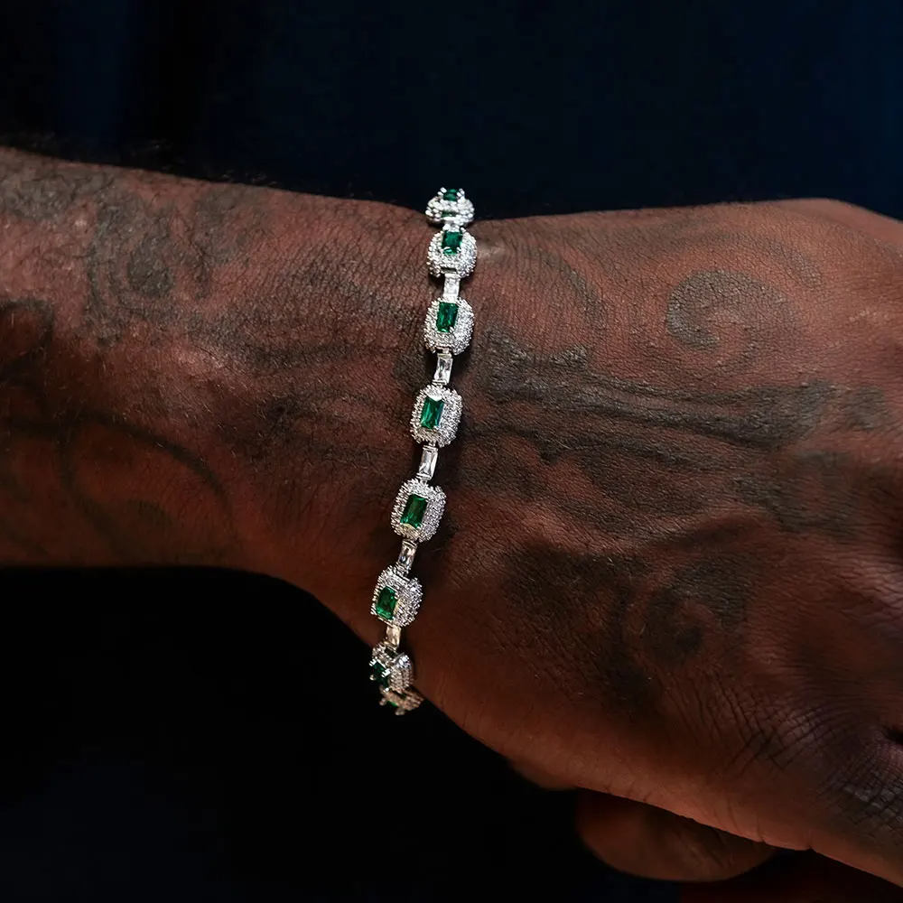 Iced Emerald Diamond Bracelet