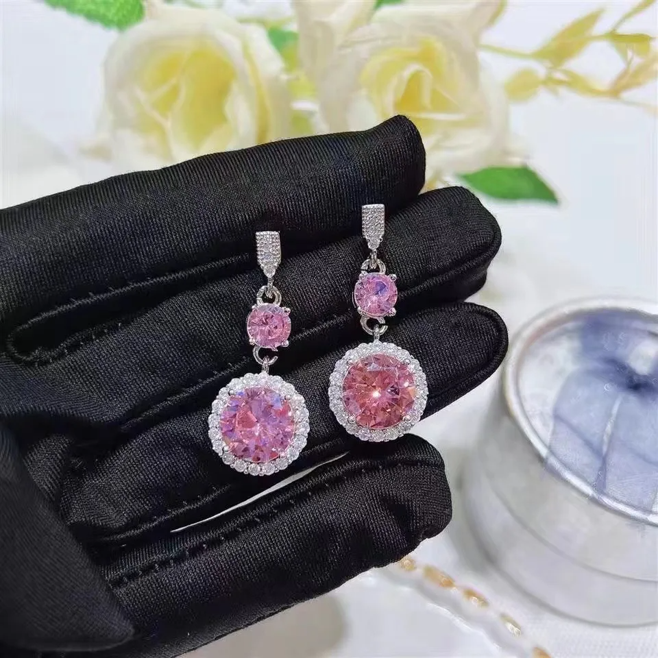 Pink Zircon Jewelry Set