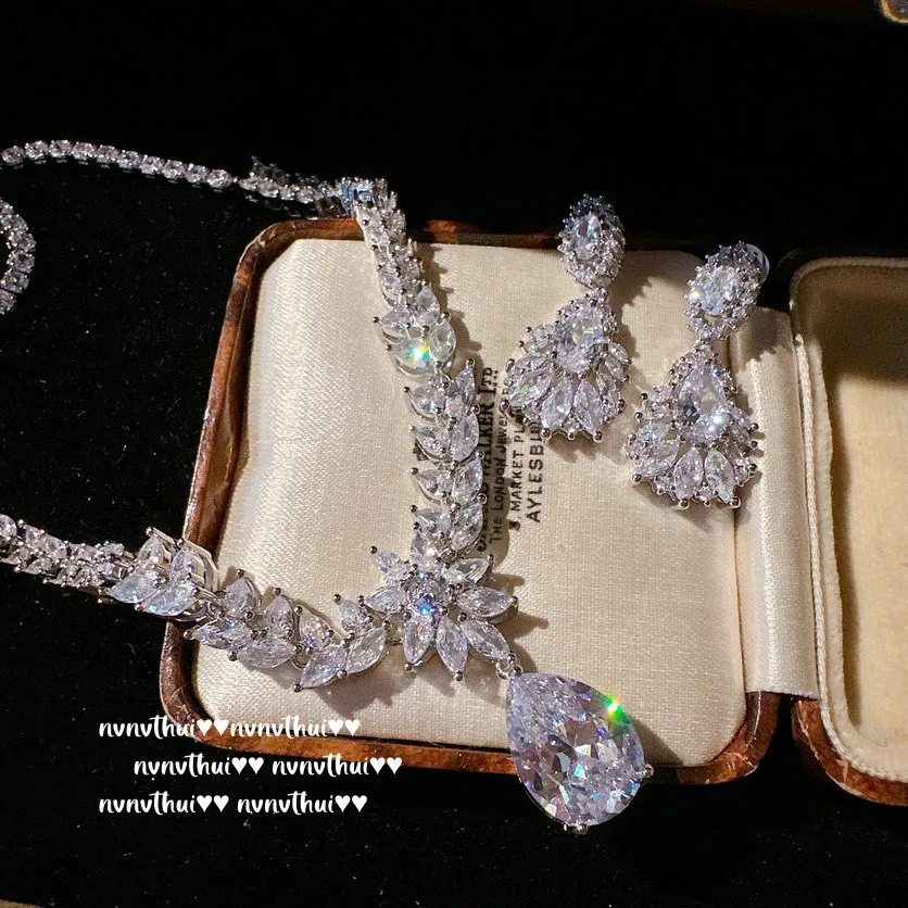 White Zircon Jewelry Sets