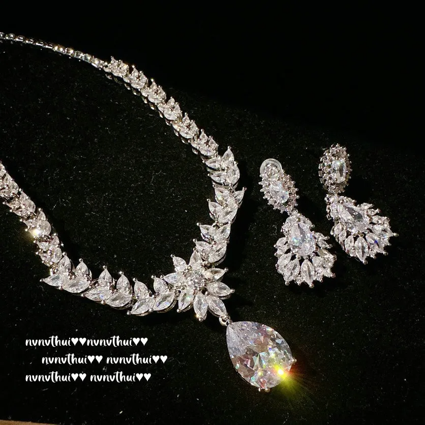 White Zircon Jewelry Sets