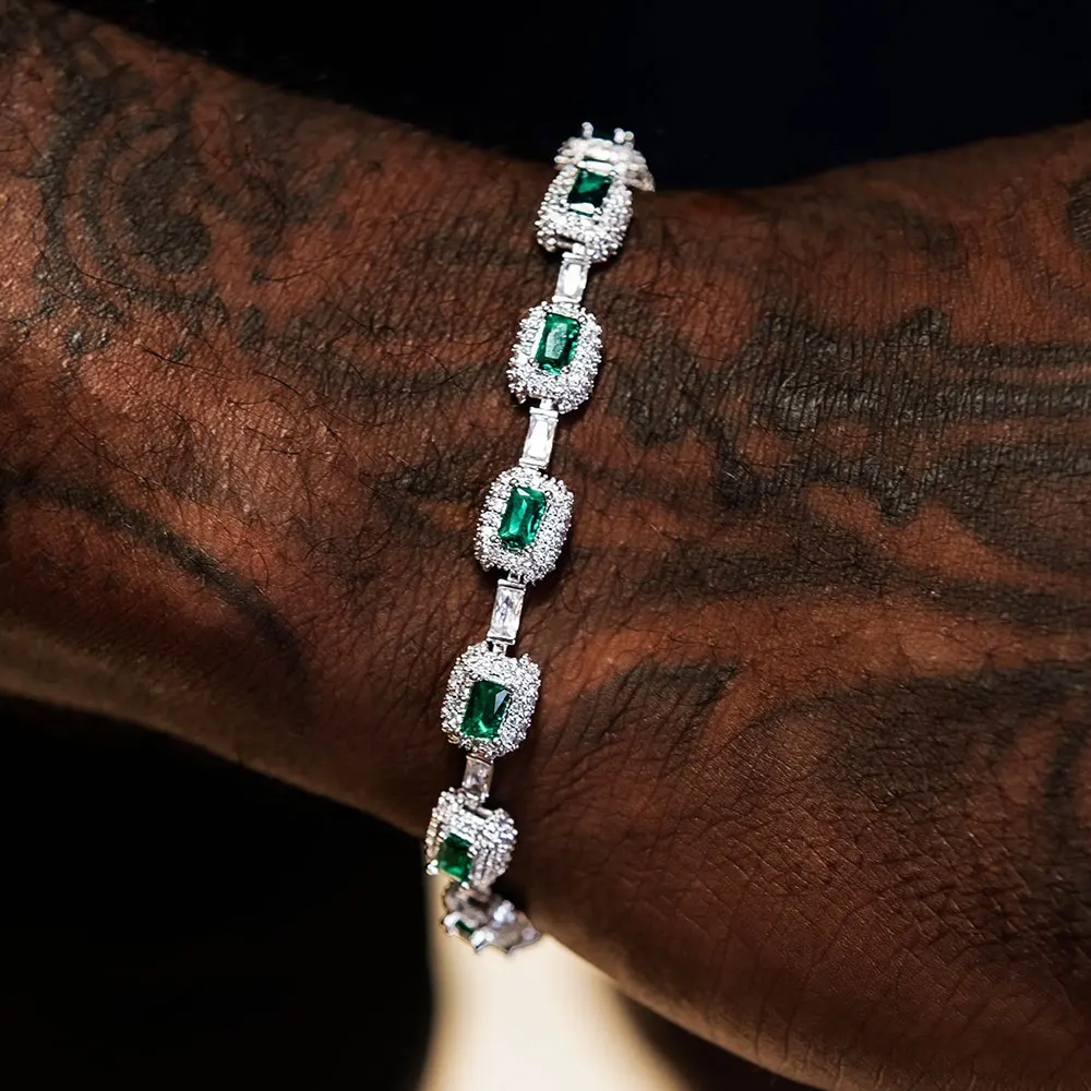 Iced Emerald Diamond Bracelet