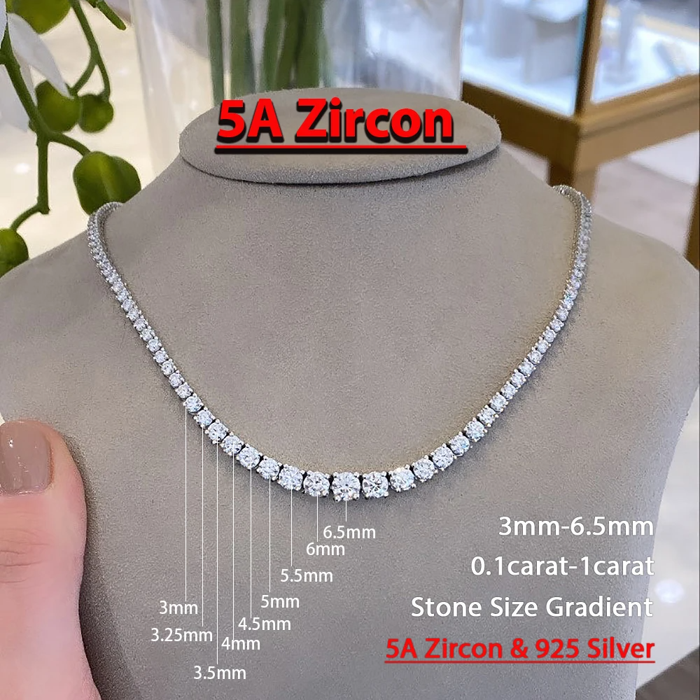 Moissanite Tennis Necklace