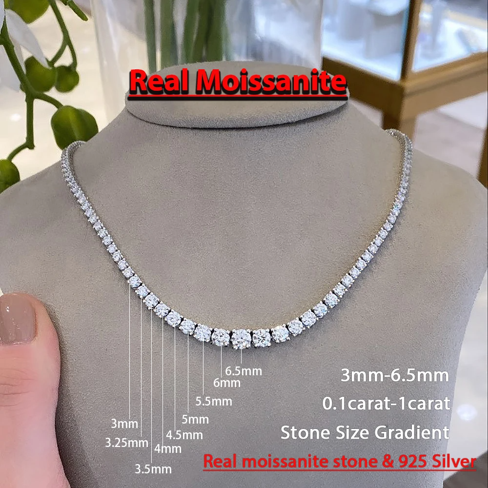 Moissanite Tennis Necklace