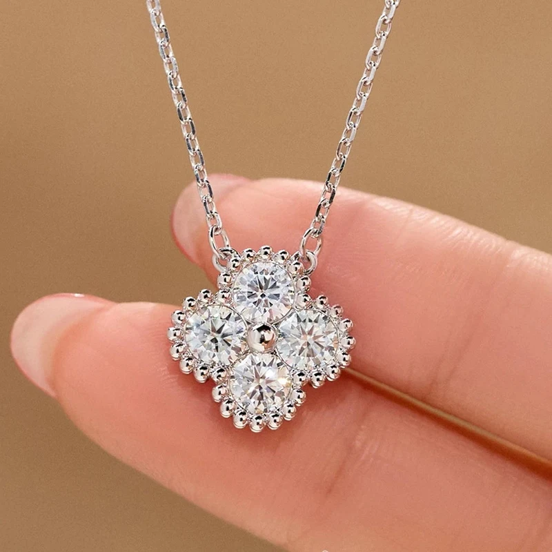 Moissanite Clover Necklace